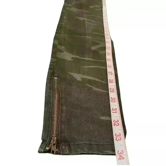 Spoon Jeans Camo Camoflauge Ankle Zip Five-Pocket Style Pants Jeans - Picture 5 of 10